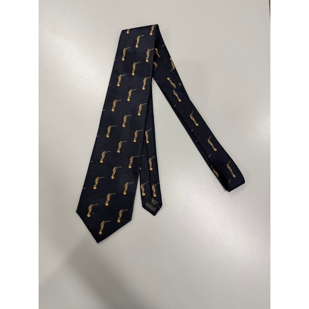 Sligo Neckwear Angel Moroni Tie Navy Gold LDS Novelty Silk Necktie USA